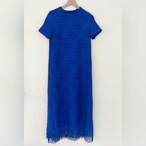 SHEIN Women’s Fringe Hem Solid Maxi Dress